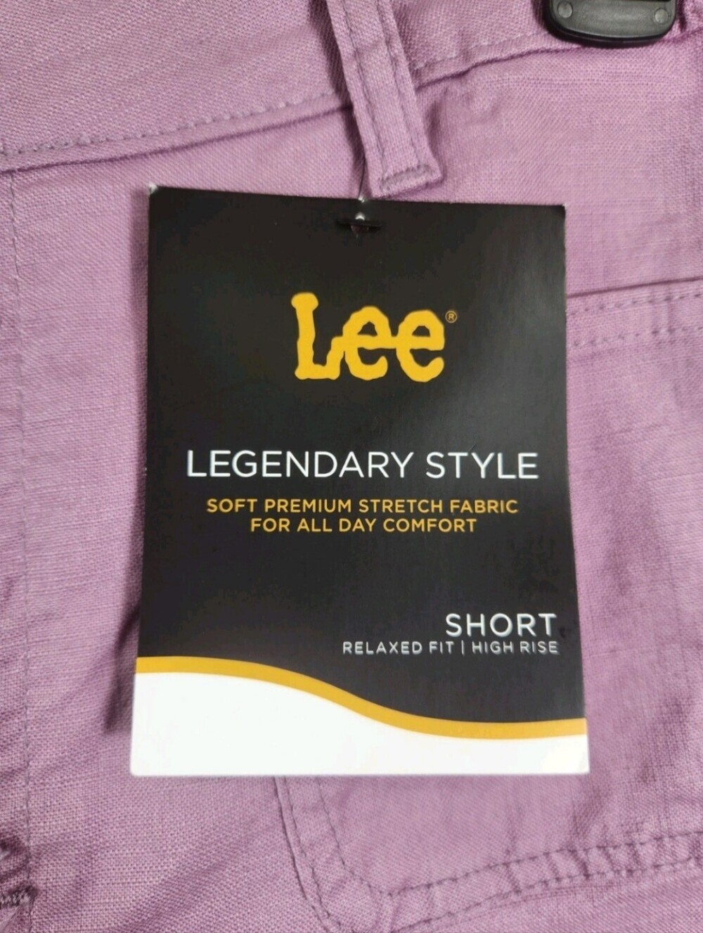 Lee womens Size 12 Medium Relaxed Fit high rise shorts, dark plum NWT 02 - Picture 5 of 9